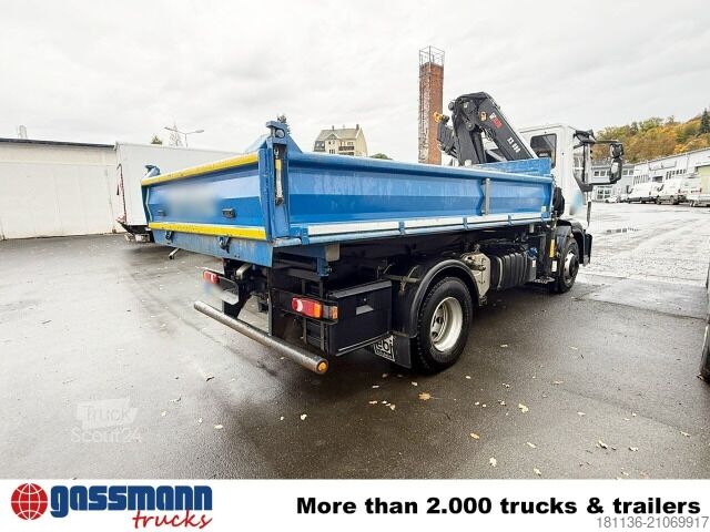 Damperli kamyon Iveco EuroCargo ML160E28K 4x2, Kran Hiab 099E-3 HiDuo,