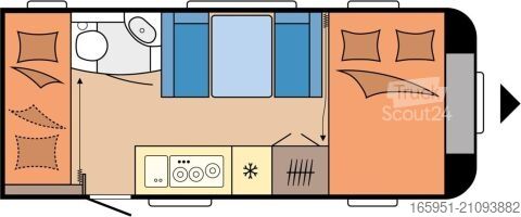 Τροχόσπιτο Hobby Excellent Edition 490 KMF 1800kgGarage47L Tank