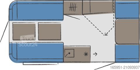 Τροχόσπιτο Hobby Beachy 420+ Mod.2026 Auflastung 1200kg