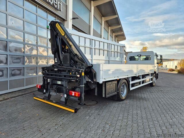 Remorque à plate-forme Mercedes-Benz Atego 1324 L Glaswand Heckkran PK10002 SH Funk