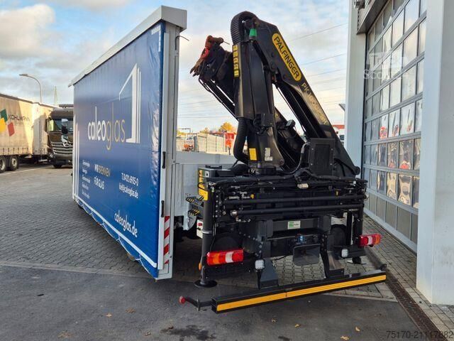 Remorque à plate-forme Mercedes-Benz Atego 1324 L Glaswand Heckkran PK10002 SH Funk