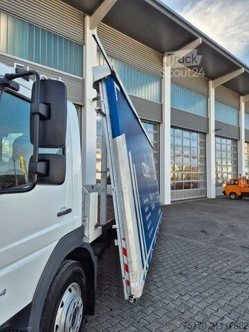 Remorque à plate-forme Mercedes-Benz Atego 1324 L Glaswand Heckkran PK10002 SH Funk