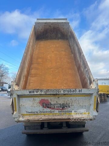 Τρίπλευρο ανατρεπόμενο φορτηγό MERCEDES-BENZ AROCS 4145, 8X4 MEILLER-KIPPER, EURO 6, BORDMATIK