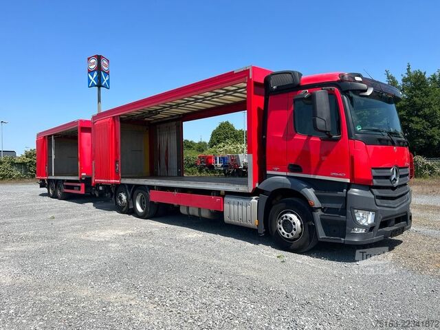 Вантажівка з платформою і тентом MERCEDES-BENZ Antos 2540 L 6x2 Pritsche LBW