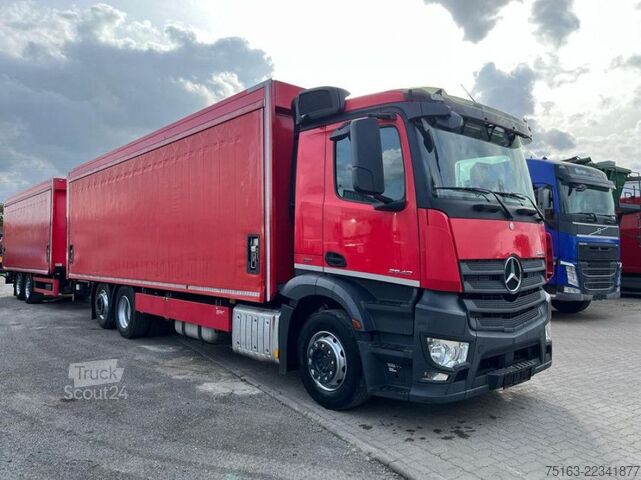Вантажівка з платформою і тентом MERCEDES-BENZ Antos 2540 L 6x2 Pritsche LBW
