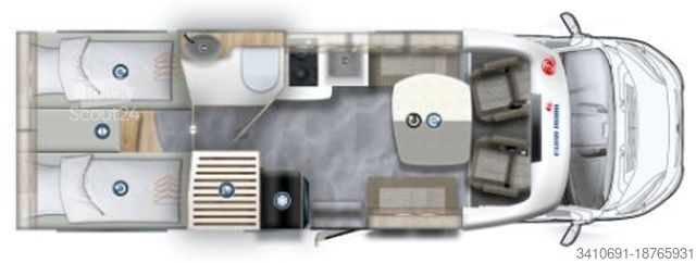 Halvintegrerad husbil EURAMOBIL Profila RS 720 EF 4,25t RFK 16 Heavy Duty Xzent