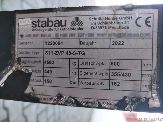Villahelyzetállítók Stabau S11-ZVP48-S-TG mit Teleskopgabeln