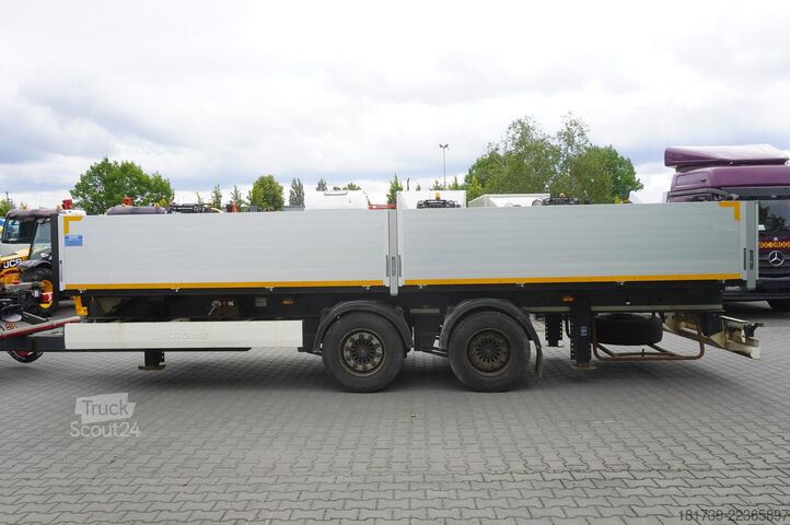 Baumaschinenanhänger Krone construction trailer / Flatbed 18 pallet