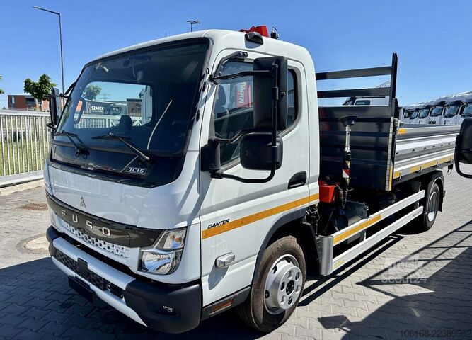 Guindaste com basculante Fuso Canter 7C15 Fassi Kran 3-seiten Kipper