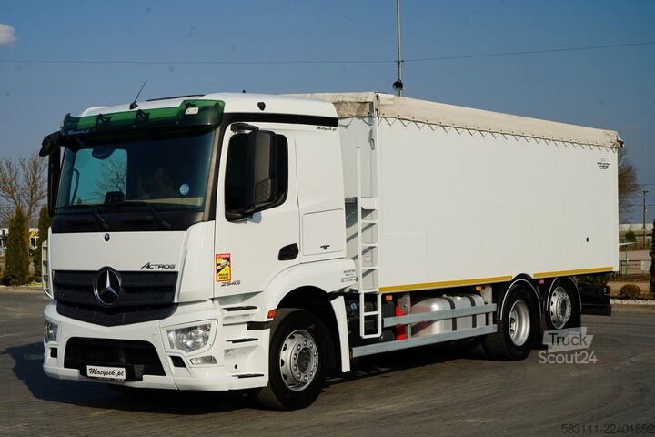 Platformas kravas automašīna ar tentu MERCEDES-BENZ ACTROS 2543 / RUCHOMA POD?OGA / WALKING FLOOR /