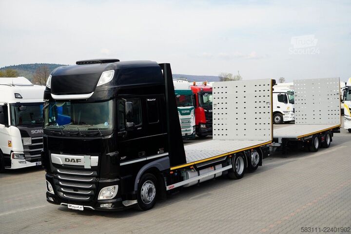 Automašīnu pārvadātājs DAF XF 480 / ZESTAW TANDEM LAWETA  / 15 ,6 M / SSC /