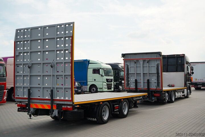 Automašīnu pārvadātājs DAF XF 480 / ZESTAW TANDEM LAWETA  / 15 ,6 M / SSC /