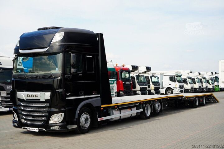 Automašīnu pārvadātājs DAF XF 480 / ZESTAW TANDEM LAWETA  / 15 ,6 M / SSC /