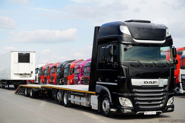 Automašīnu pārvadātājs DAF XF 480 / ZESTAW TANDEM LAWETA  / 15 ,6 M / SSC /