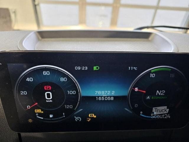 Camion cu platformă și prelată MERCEDES-BENZ 1843 LL Schiebeplane Edscha LBW 1,5t  + Anhänger