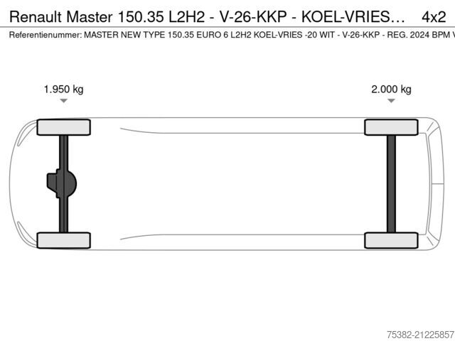 Kyldelastbil Renault Master 150.35 L2H2 - V-26-KKP - KOEL-VRIES -20 ...