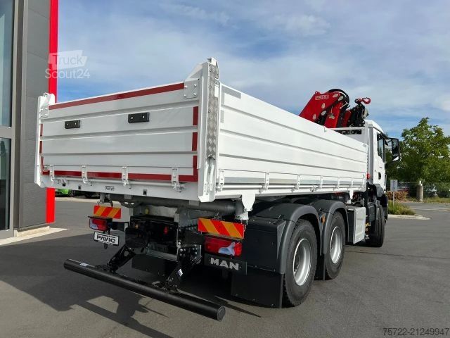 3-sided tipper MAN TGS 26.480 6x4 Krankipper Fassi F195.A.2.24