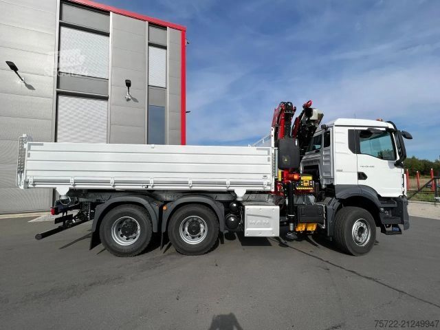 3-sided tipper MAN TGS 26.480 6x4 Krankipper Fassi F195.A.2.24