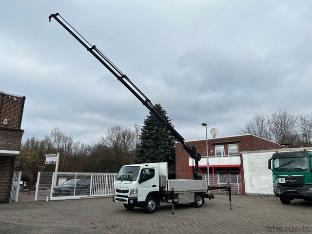 Truck-mounted crane van FUSO Canter 7C18 Pritsche + HIAB 066 Kran
