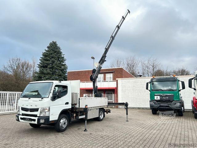 Truck-mounted crane van FUSO Canter 7C18 Pritsche + HIAB 066 Kran
