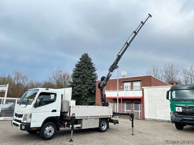 Truck-mounted crane van FUSO Canter 7C18 Pritsche + HIAB 066 Kran