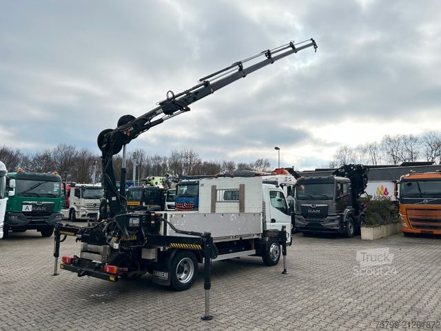 Truck-mounted crane van FUSO Canter 7C18 Pritsche + HIAB 066 Kran
