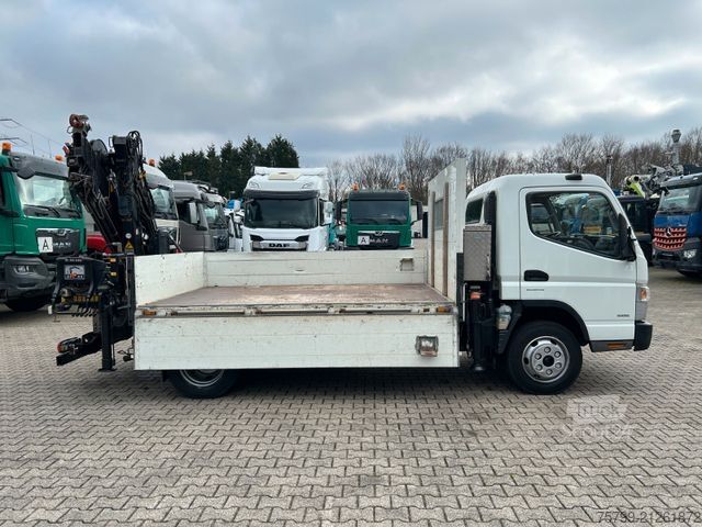 Truck-mounted crane van FUSO Canter 7C18 Pritsche + HIAB 066 Kran