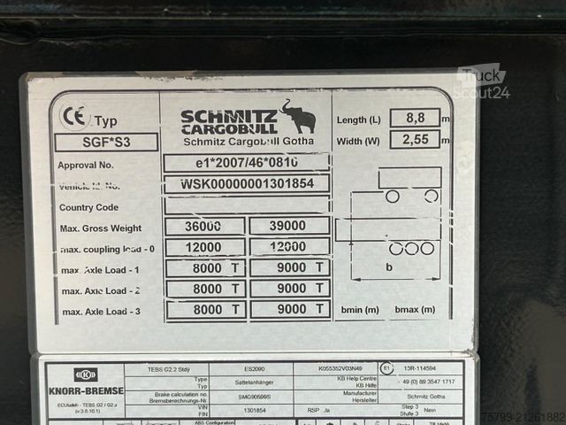 Sklopný návěs SCHMITZ CARGOBULL Kipp-Auflieger Mulde 3x gleiche im Bestand  !!