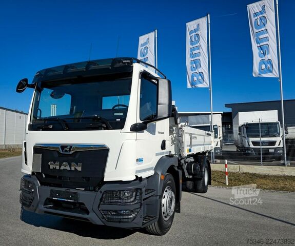 Tre-sidet tipbil MAN TGM 18.320 / 4x2 / Meiller/Kipper/NL 10,3 To/Neu