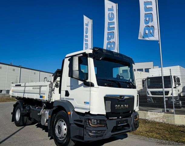 Tre-sidet tipbil MAN TGM 18.320 / 4x2 / Meiller/Kipper/NL 10,3 To/Neu