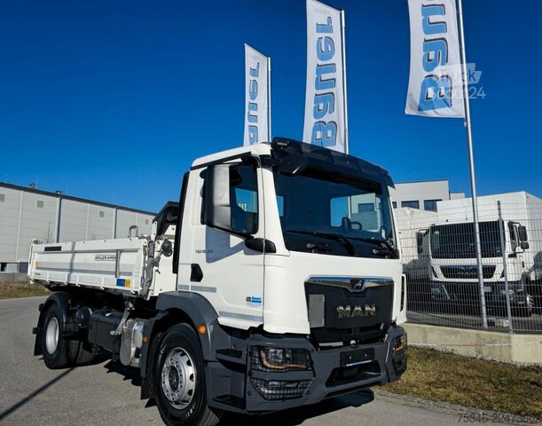 Tre-sidet tipbil MAN TGM 18.320 / 4x2 / Meiller/Kipper/NL 10,3 To/Neu