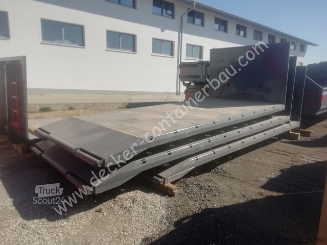 Roll-off container Decker Containerbau Plattform, Maschinentransport