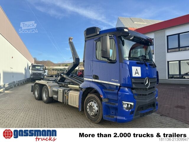 Tovornjak s kavljem za kontejnerje Mercedes-Benz Actros 2645 L/6x4, Meiller RS 21.60, Funk, 6.30 m