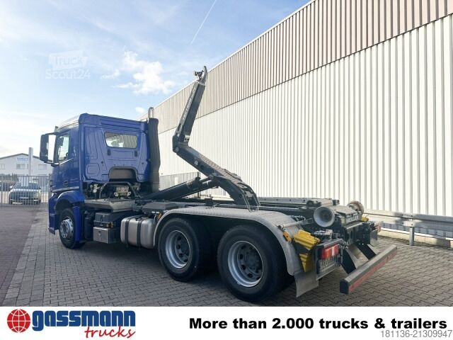 Tovornjak s kavljem za kontejnerje Mercedes-Benz Actros 2645 L/6x4, Meiller RS 21.60, Funk, 6.30 m