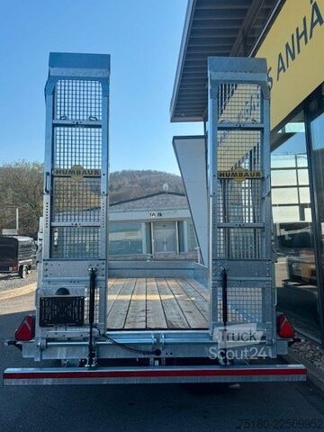 Remolque de plataforma baja HUMBAUR HS 105020 BS Baumaschinentransporter Tieflader