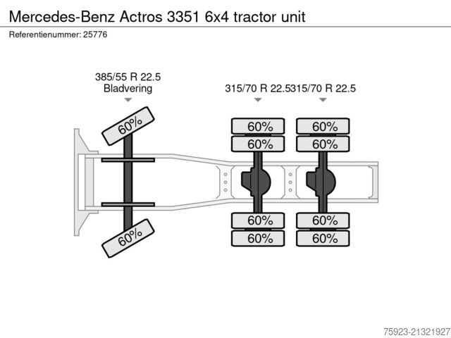 Standaard-SZM Mercedes-Benz Actros 3351 6x4 tractor unit