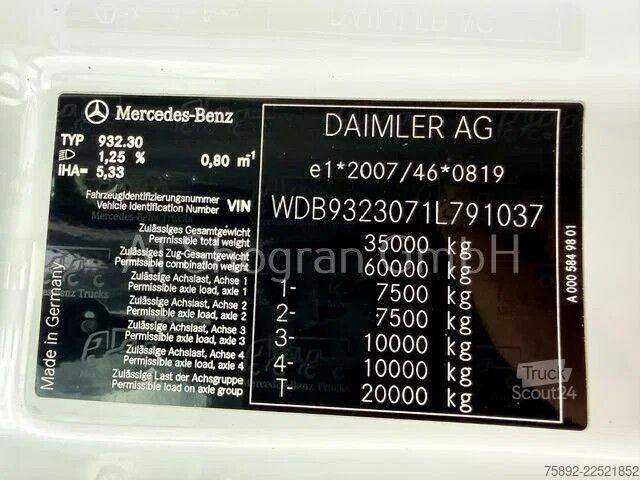 System med krogarm Mercedes-Benz Actros 3241 8x4/Abrollkipper+Fassi F155/Euro5