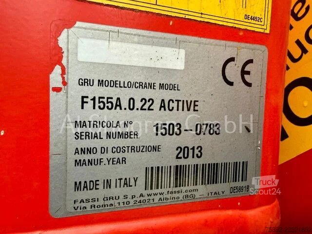System med krogarm Mercedes-Benz Actros 3241 8x4/Abrollkipper+Fassi F155/Euro5