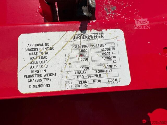 Kufor Groenewegen DRO-14-20 B 2-Axle Closed Box / BPW Axles / Ste...