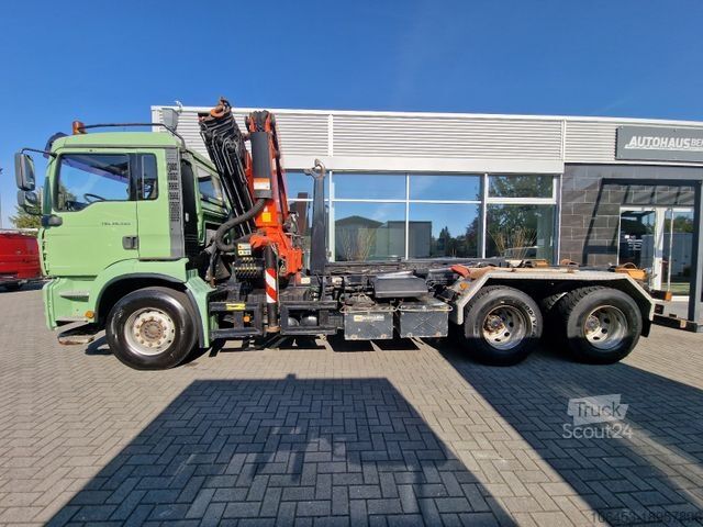 Φορτηγό γερανός roll-off MAN TGA 26.460   6x4 BB/Haken/Kran PK 20002/Funk/Öl