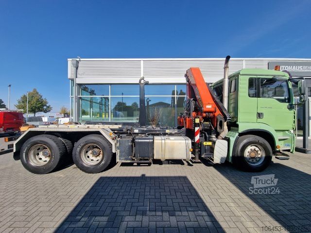 Φορτηγό γερανός roll-off MAN TGA 26.460   6x4 BB/Haken/Kran PK 20002/Funk/Öl
