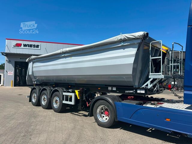 Semirimorchio ribaltabile REISCH 3-Achs Stahl Kipper Hardox 450 29m³ Alcoa Felgen