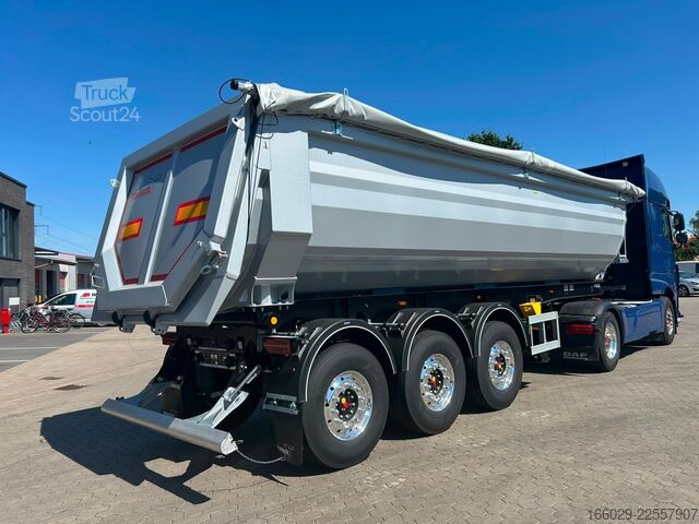 Semirimorchio ribaltabile REISCH 3-Achs Stahl Kipper Hardox 450 29m³ Alcoa Felgen