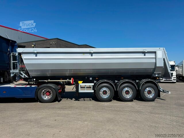 Semirimorchio ribaltabile REISCH 3-Achs Stahl Kipper Hardox 450 29m³ Alcoa Felgen