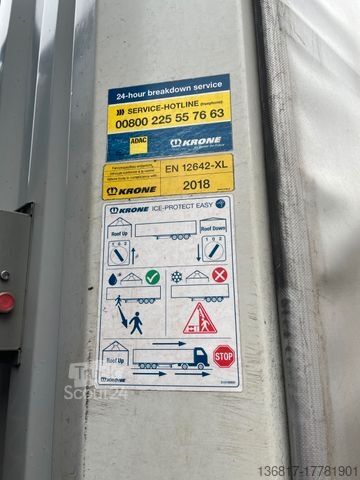 Відкритий напівпричіп з тентом KRONE Profi Liner SD Liftachse Edscha RSAB