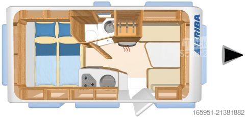 Husvagn Hymer/Eriba Feeling 425 Autark Fahradträger Markise