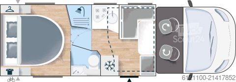 Autorulotă semi-integrată Chausson Teilintegrierte 758 Ford Premium