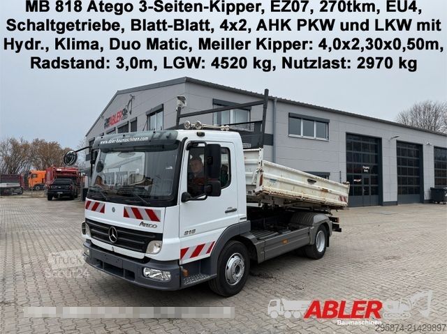 Billenőplatós furgon MERCEDES-BENZ 818 Atego 3-Seiten-Kipper AHK
