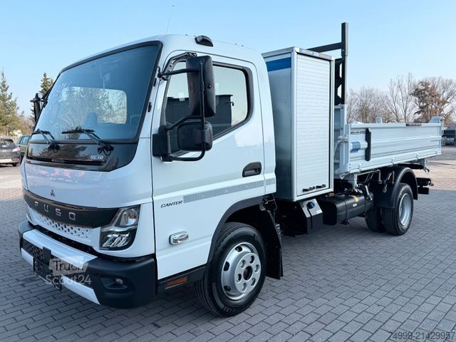 Tre-sidet tipbil FUSO Canter 9C18 Meiller Road Box Tageszulassung