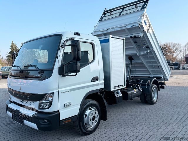 Tre-sidet tipbil FUSO Canter 9C18 Meiller Road Box Tageszulassung